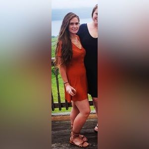 Mini brown / beige dress